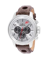 Invicta Men's 45911 S1 Rally Quartz Chronograph Antique Silver, Black, Red Dial Watch