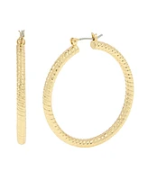 Robert Lee Morris Soho Textured Hoop Earrings