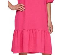 Sl Fashions Women's V-Neck Shift Dress