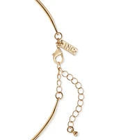 I.n.c. International Concepts Gold-Tone Sculptural Disc Structured Pendant Necklace, 16" + 3" extender, Exclusively at Macy's