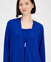 Anne Klein Women's Bar-Buckle Long-Sleeve Cardigan