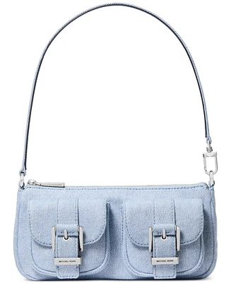 Michael Kors Zoe Small Denim Convertible Shoulder Bag