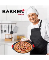 Bakken- Swiss Pizza Tray Carbon Steel Pizza Pan with Holes and Non-Stick Coating – Pfoa Pfos and Ptfe Free by Bakken