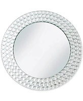 American Atelier Triple-Bead Mirror Glass Charger Plates, Set of 4