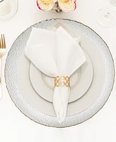 American Atelier Shine Silver Charger Plate 13", Set of 4