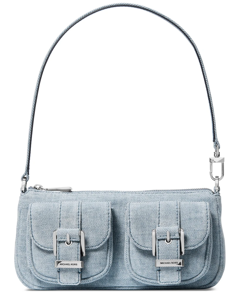 Michael Kors Zoe Small Denim Convertible Shoulder Bag