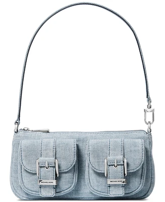 Michael Kors Zoe Small Denim Convertible Shoulder Bag