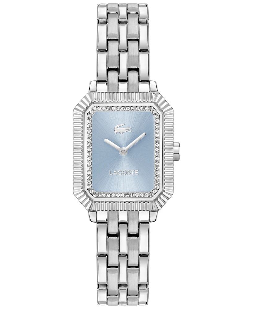 Lacoste Women's Parisienne Silver Tone Stainless Steel Bracelet Watch, 28.3 x 20.7mm
