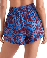 Mimi Flamingo Women's Cotton Vista Printed Cover-Up Shorts
