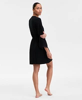 I.n.c. International Concepts Women's Lace-Trim Knit Wrap Robe, Exclusively at Macy's