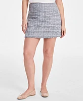 On 34th Women's Metallic-Tweed Mini Skirt, Exclusively at Macy's