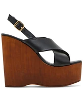 Steve Madden Women's Galaxy Wooden Platform Wedge Sandals