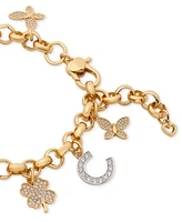 Kate Spade New York Two-Tone Cubic Zirconia Pave Lucky Charm Bracelet