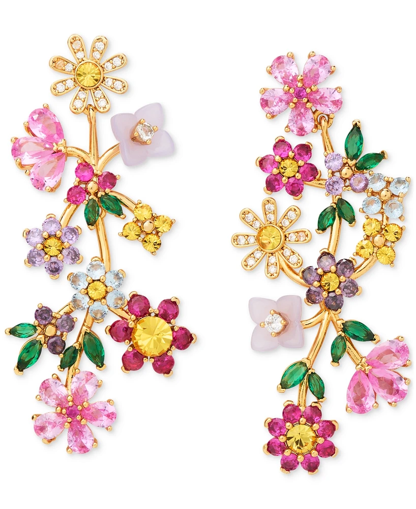 Kate Spade New York Gold-Tone Stone & Cubic Zirconia Bursting Blooms Statement Earrings