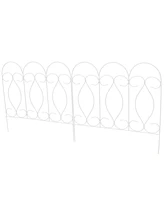 Sunnydaze Decor Traditional 10-Foot 5-Piece Decorative Garden Fence Panels Set - 24" W x 24" D Per Piece - White