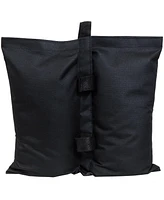 Sunnydaze Decor Polyester Sandbag Canopy Weights - Fillable Canopy Anchors - Easy to Attach - Set of 4 - Black