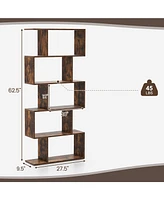 Gouun 5-Tier Bookshelf with Anti-Toppling Device for Living Room Home Office