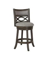 Slickblue Curved Lattice Back Swivel Counter Stool – Stylish and Comfortable Kitchen Seating