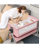 Gouun Portable Baby Bedside Sleeper with Adjustable Heights and Angle