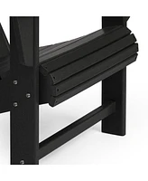 WestinTrends Outdoor Patio Hdpe Adirondack Chairs With Cup Holders (Set of