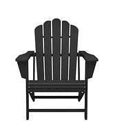WestinTrends 5-Piece Adirondack Chair with Folding Ottoman and Table Set