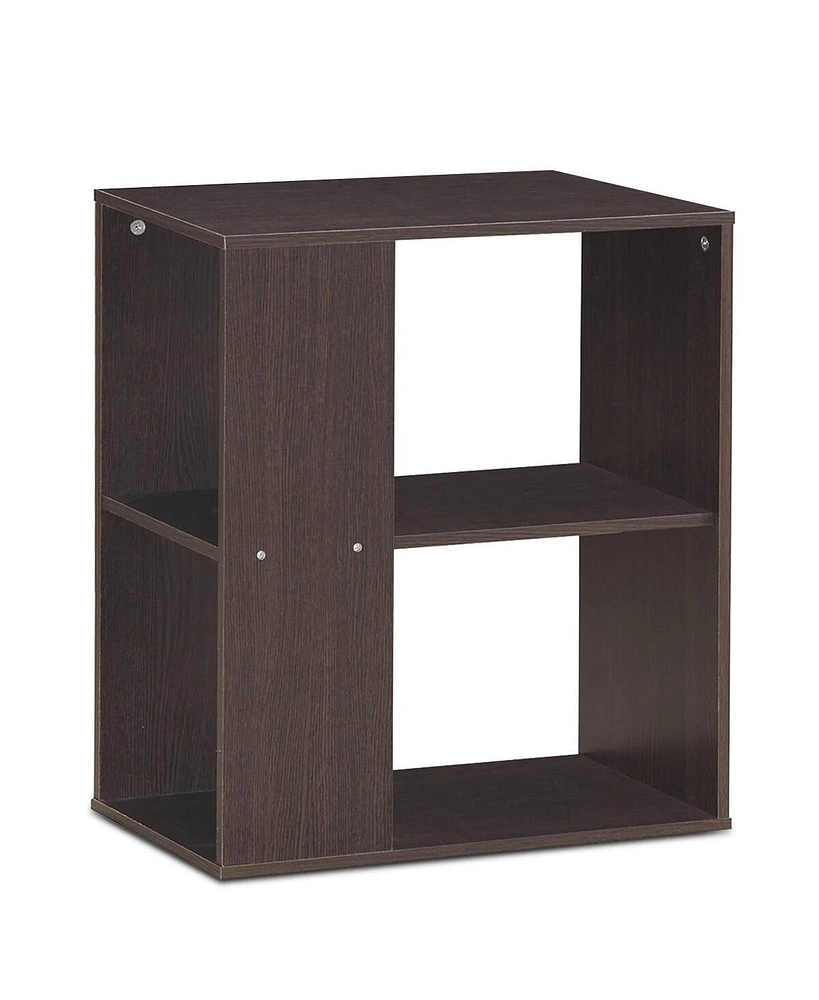 Gouun 2-Tier Side End Table with Storage Shelves