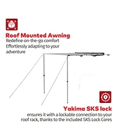 Yakima SlimShady 6.5 Foot Lightweight Roof Mounted Awning with Included Sks Lock