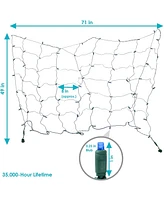 70-led Christmas Net Lights - 6' x 4' Mesh 5mm Wide Angle Style Bulbs - Indoor/Outdoor Tree Trunk Wrap Decor - Blue/Green