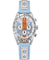 Abingdon Co. Women's Jordan Chronograph Multifunctional Gulfhawk Blue Leather Strap Watch, 40mm