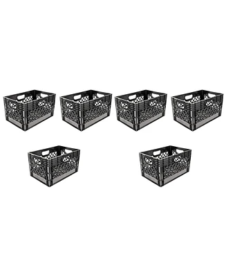 Sterilite Juggernaut Storage Crate for Office Storage & Classroom Organization, 6-Pack