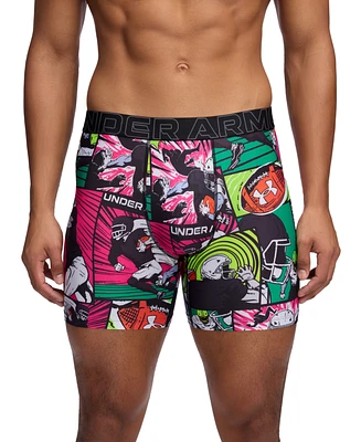 Under Armour Men's Performance Tech Mesh Graphic 6" Boxer Briefs