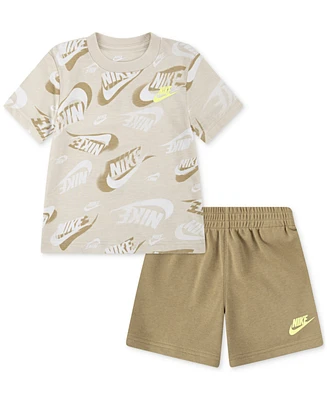 Nike Baby Boys T-Shirt & French Terry Shorts, 2 Piece Set