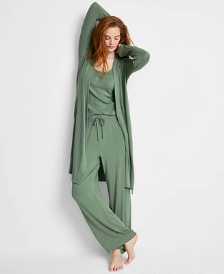 State Of Day Women's Pointelle Long Open-Front Wrap, Exclusively at Macy's