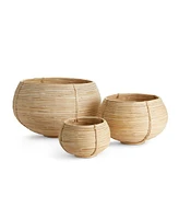 Napa Home & Garden Cane Rattan Plant Baskets, Set Of 3