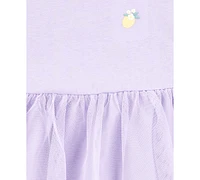 Carter's Toddler Girls Lemon Tulle Top & Leggings, 2-Piece Set