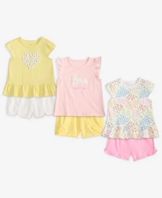 First Impressions Baby Girls Flowers Ruffles T Shirts Shorts Exclusively At Macys