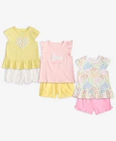 First Impressions Baby Girls Flowers Ruffles T Shirts Shorts Exclusively At Macys