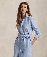 Polo Ralph Lauren Women's Belted Cotton Oxford Shirtdress