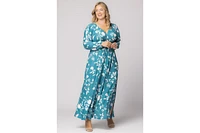 Kiyonna Plus Kelsey Long Sleeve Maxi Dress