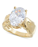 I.n.c. International Concepts Gold-Tone Oval Crystal Statement Ring, Exclusively at Macy's