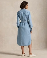 Polo Ralph Lauren Women's Cotton Chambray Belted Shirtdress