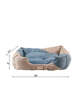 Armarkat Soft Upholstery Cat Bed Model C47, Skid-Free Nest Pet Bed, Puppy Beds, 26" x 21" x 6