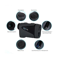 SereneLife Golf Laser Range Finder Monocular with Pin-Seeking Mode, Black