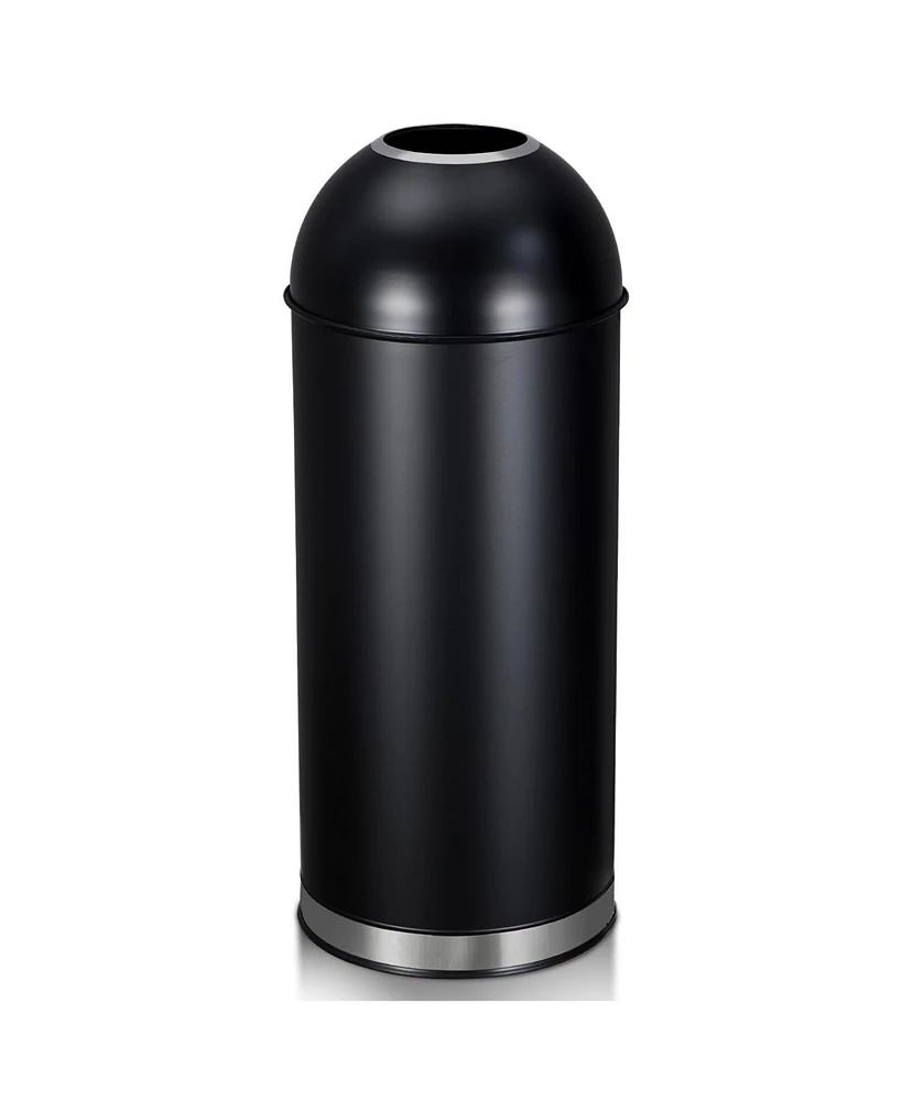 gaomon 17 Gal / 65L Open Top Trash Can Commercial Grade Heavy Duty Tall Commercial Trash Can Brushed Stainless Steel