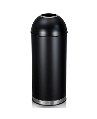 gaomon 17 Gal / 65L Open Top Trash Can Commercial Grade Heavy Duty Tall Commercial Trash Can Brushed Stainless Steel