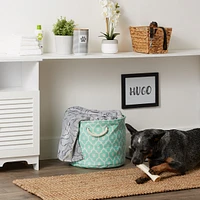 Bone Dry Collapsible Pet Storage Bin Lattice Paw Print