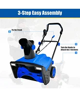 Mecale 20 Inch 120V 15Amp Electric Snow Thrower with 180° Rotatable Chute