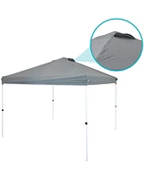 10 x Foot Premium Pop-Up Canopy with Rolling Carry Bag - Straight Leg Folding Outdoor Shade Shelter Gray