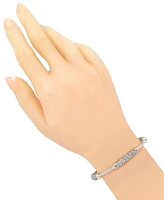 Devata Bali Dragon Skin Bangle Bracelet in Sterling Silver, Fit Medium to Large Wrist