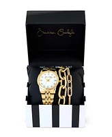 Jessica Carlyle Women's Gold Tone Metal Alloy Analog Watch, 33mm